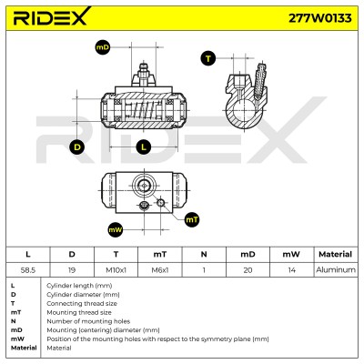 Wheel Brake Cylinder RIDEX 277W0133 277W0133 - photo 6