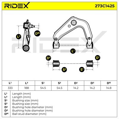 Control Arm RIDEX 273C1425 273C1425 - photo 6