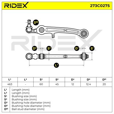 Control Arm RIDEX 273C0275 273C0275 - photo 6