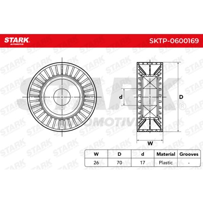 Belt Tensioner V-Ribbed Belt Stark SKTP-0600169 SKTP-0600169 - photo 5