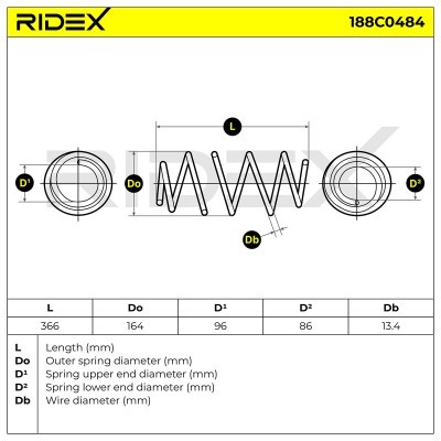 Suspension Spring RIDEX 188C0484 188C0484 - photo 5