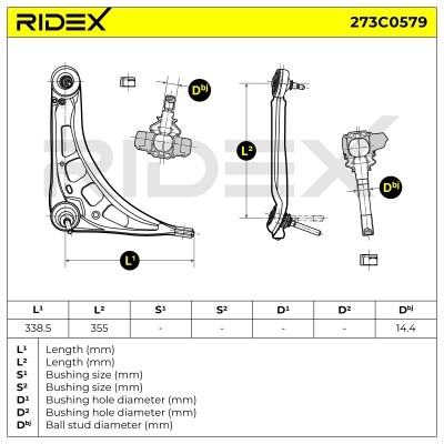 Control Arm RIDEX 273C0579 273C0579 - photo 5