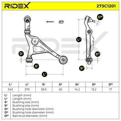 Control Arm RIDEX 273C1201 273C1201 - photo 8