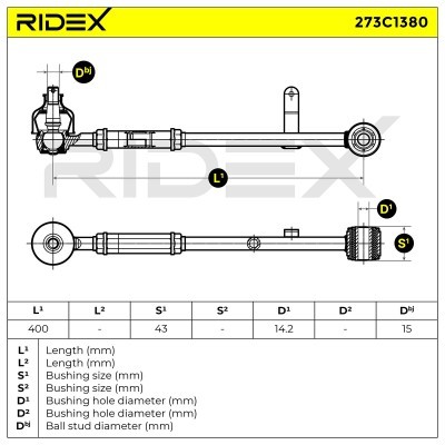 Control Arm RIDEX 273C1380 273C1380 - photo 7