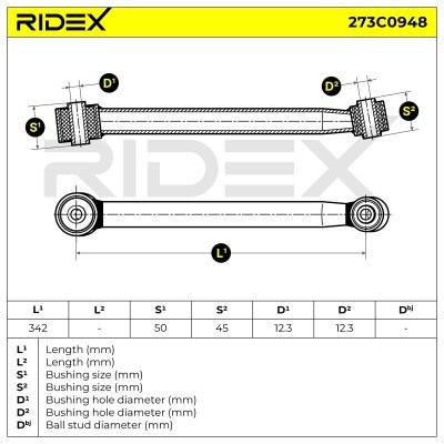 Control Arm RIDEX 273C0948 273C0948 - photo 5