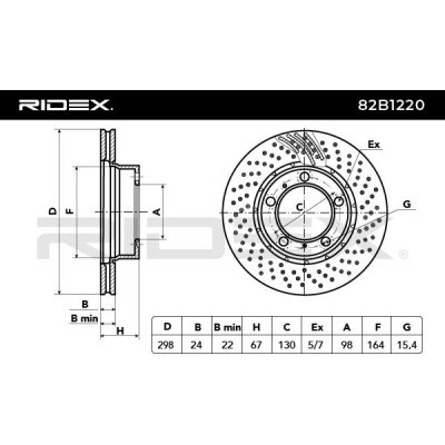 Brake Disc RIDEX 82B1220 82B1220 - photo 3