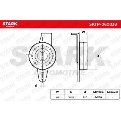 Belt Tensioner V-Ribbed Belt Stark SKTP-0600381 SKTP-0600381 - photo 5