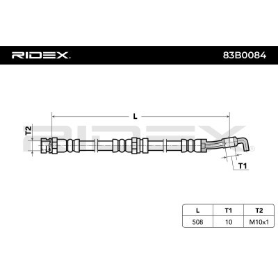 Brake Hose RIDEX 83B0084 83B0084 - photo 3