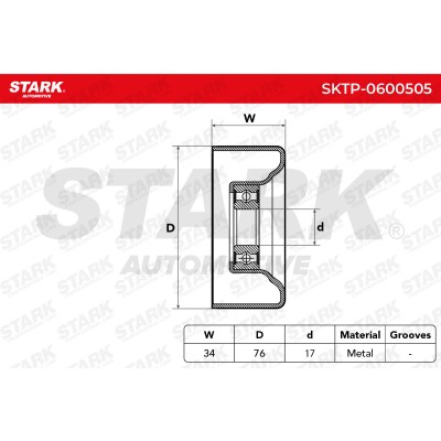 Belt Tensioner V-Ribbed Belt Stark SKTP-0600505 SKTP-0600505 - photo 6