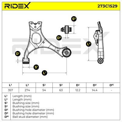 Control Arm RIDEX 273C1529 273C1529 - photo 5