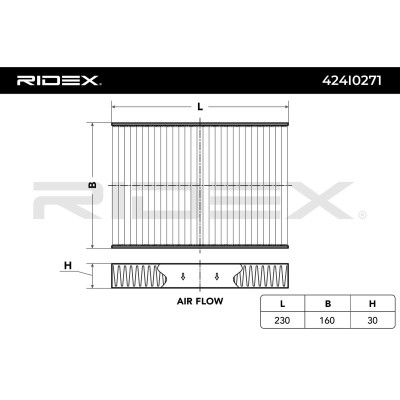Cabin Air Filter RIDEX 424I0271 424I0271 - photo 3