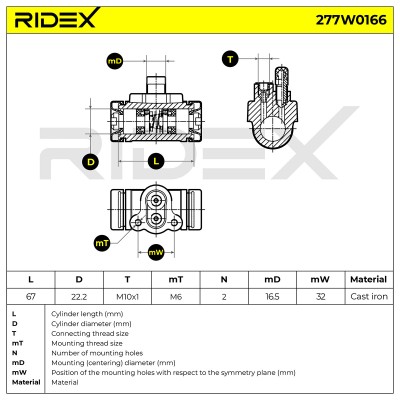 Wheel Brake Cylinder RIDEX 277W0166 277W0166 - photo 7