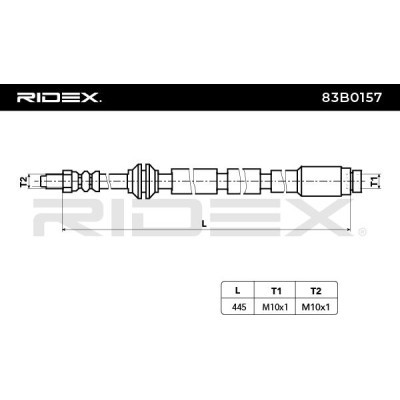 Brake Hose RIDEX 83B0157 83B0157 - photo 4