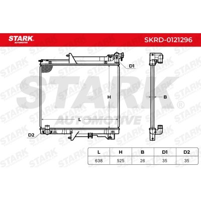 Radiator, Engine Cooling Stark SKRD-0121296 SKRD-0121296 - photo 4