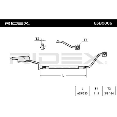 Brake Hose RIDEX 83B0006 83B0006 - photo 3