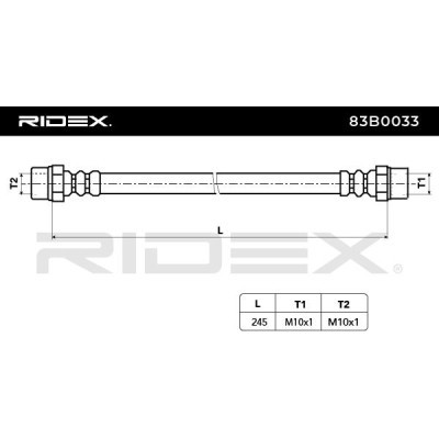Brake Hose RIDEX 83B0033 83B0033 - photo 3