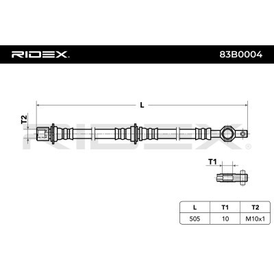 Brake Hose RIDEX 83B0004 83B0004 - photo 3
