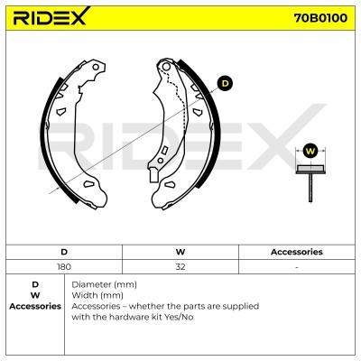 Brake Pads Set RIDEX 70B0100 70B0100 - photo 5