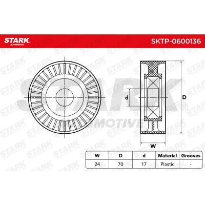 Belt Tensioner V-Ribbed Belt Stark SKTP-0600136 SKTP-0600136 - photo 5