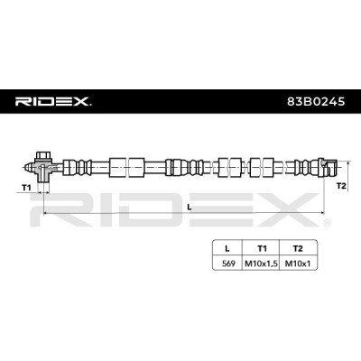Brake Hose RIDEX 83B0245 83B0245 - photo 7