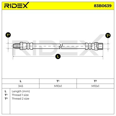 Brake Hose RIDEX 83B0639 83B0639 - photo 6