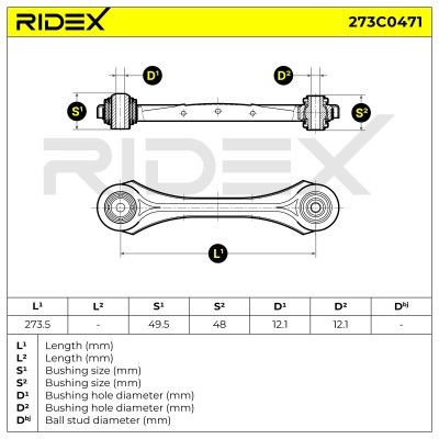 Control Arm RIDEX 273C0471 273C0471 - photo 6