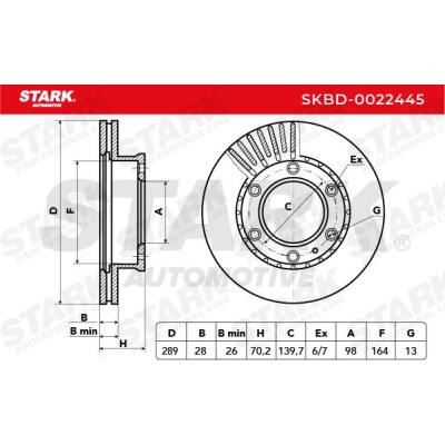 Brake Disc Stark SKBD-0022445 SKBD-0022445 - photo 5