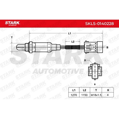 Lambda (Oxygen) Sensor Stark SKLS-0140228 SKLS-0140228 - photo 3