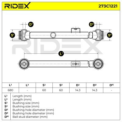 Control Arm RIDEX 273C1221 273C1221 - photo 7