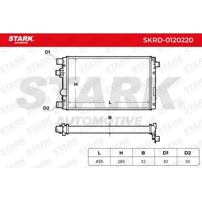 Radiator, Engine Cooling Stark SKRD-0120220 SKRD-0120220 - photo 4