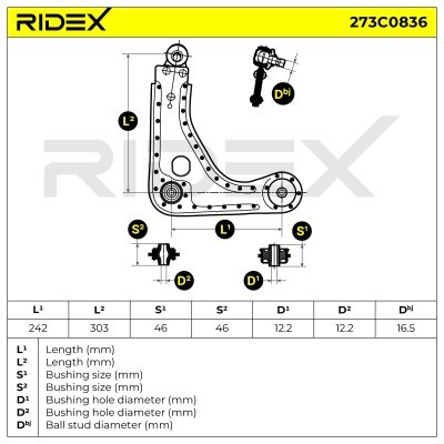Control Arm RIDEX 273C0836 273C0836 - photo 7