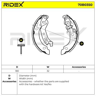 Brake Pads Set RIDEX 70B0350 70B0350 - photo 5