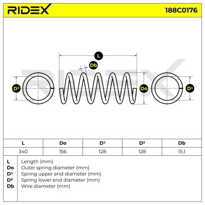 Suspension Spring RIDEX 188C0176 188C0176 - photo 4