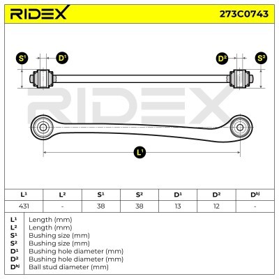 Control Arm RIDEX 273C0743 273C0743 - photo 6