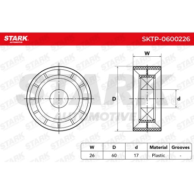 Belt Tensioner V-Ribbed Belt Stark SKTP-0600226 SKTP-0600226 - photo 5