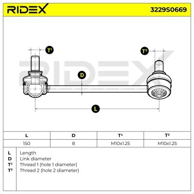 Stabilizer Link RIDEX 3229S0669 3229S0669 - photo 5