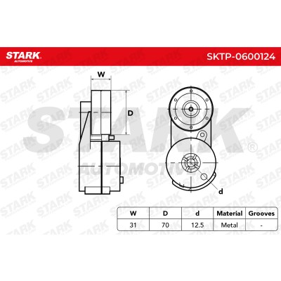 Belt Tensioner V-Ribbed Belt Stark SKTP-0600124 SKTP-0600124 - photo 6