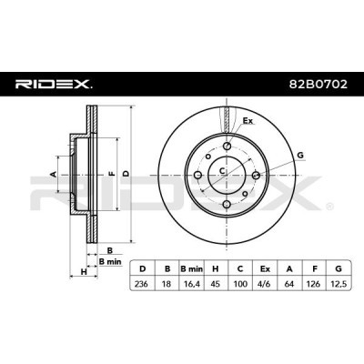 Brake Disc RIDEX 82B0702 82B0702 - photo 6