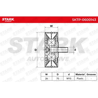 Belt Tensioner V-Ribbed Belt Stark SKTP-0600143 SKTP-0600143 - photo 5