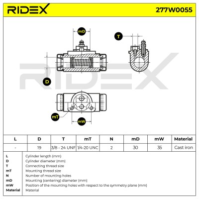 Wheel Brake Cylinder RIDEX 277W0055 277W0055 - photo 9