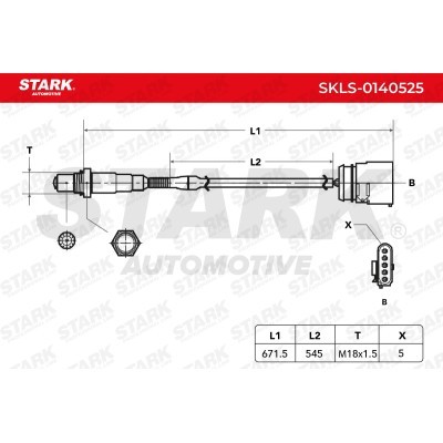 Lambda (Oxygen) Sensor Stark SKLS-0140525 SKLS-0140525 - photo 6