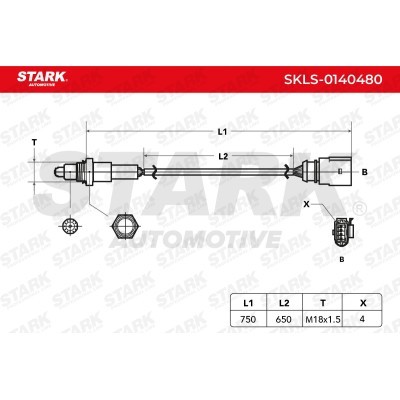 Lambda (Oxygen) Sensor Stark SKLS-0140480 SKLS-0140480 - photo 6