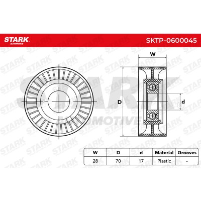 Belt Tensioner V-Ribbed Belt Stark SKTP-0600045 SKTP-0600045 - photo 6