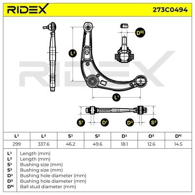 Control Arm RIDEX 273C0494 273C0494 - photo 6