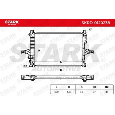 Radiator, Engine Cooling Stark SKRD-0120238 SKRD-0120238 - photo 9