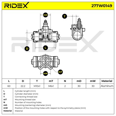 Wheel Brake Cylinder RIDEX 277W0149 277W0149 - photo 6