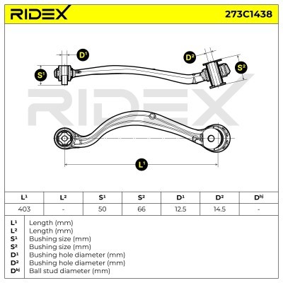 Control Arm RIDEX 273C1438 273C1438 - photo 5