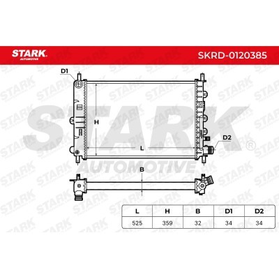 Radiator, Engine Cooling Stark SKRD-0120385 SKRD-0120385 - photo 4