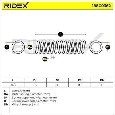 Suspension Spring RIDEX 188C0362 188C0362 - photo 4