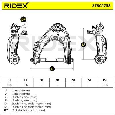 Control Arm RIDEX 273C1738 273C1738 - photo 8